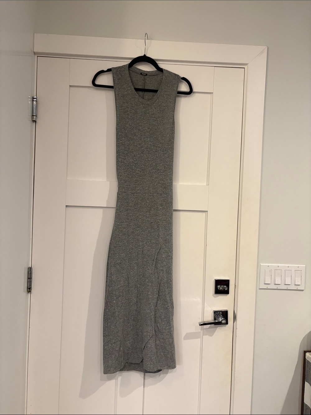 Monrow Sleeveless Gray Maxi Knit Dress
